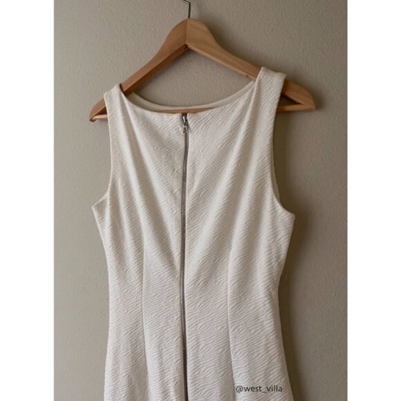 Cache Draped Bodycon Textured Midi Dress White Womens Medium - Picture 4 of 6
